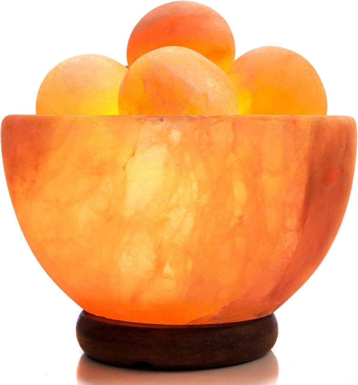 UMAID Lámpara de sal del Himalaya con cuenco y 6 bolas de masaje \u...