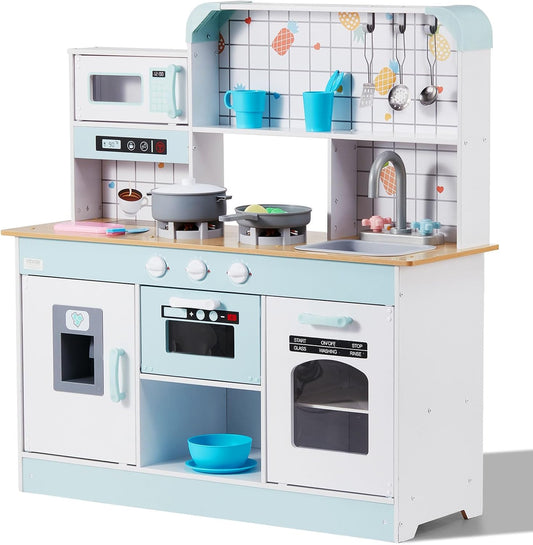 VEVOR Cocina de Juguete de Madera, Cocina de Juego para Niños con L...
