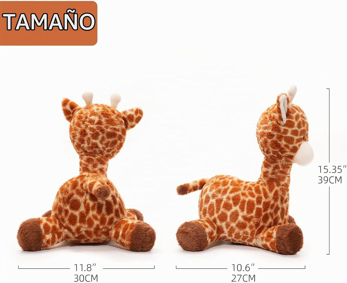 WEIGEDU Juguete de peluche de jirafa, 15,3 pulgadas | Ojos bordados...