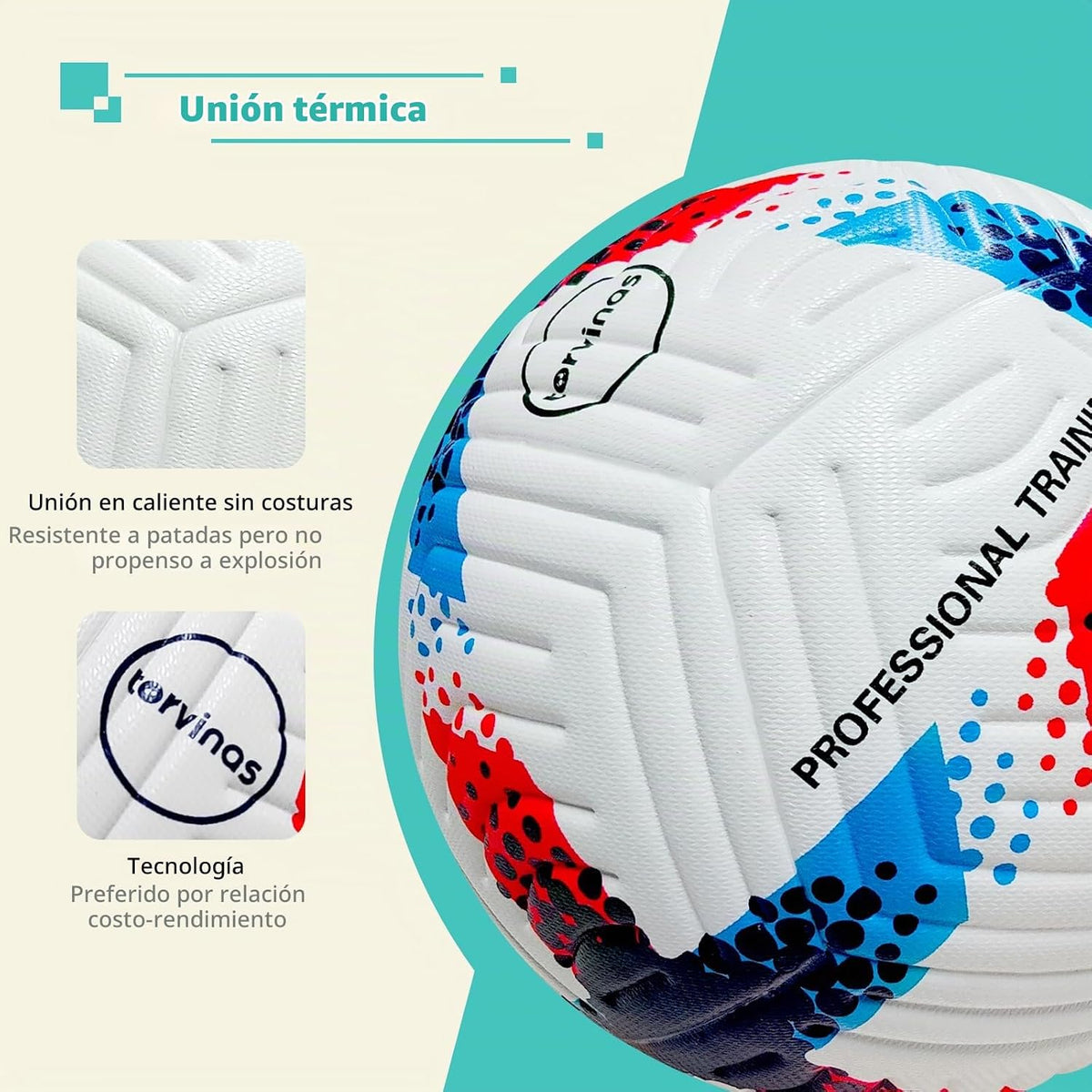 Torvinas Balón de fútbol Tamaño 5,4 \u2013 Piel sintética impermeab...