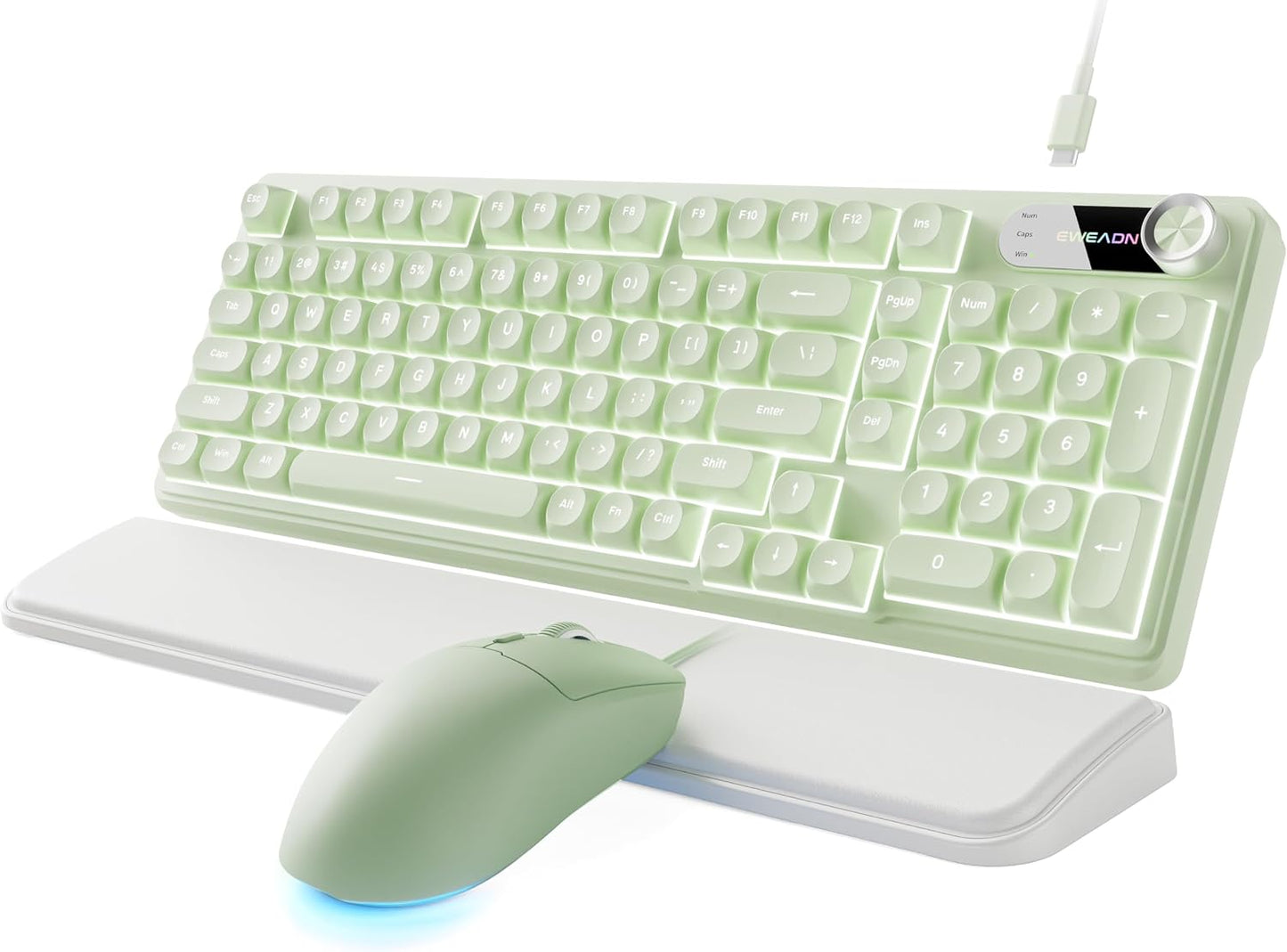 Combo de teclado y mouse con cable EWEADN con reposamuñecas desmont...