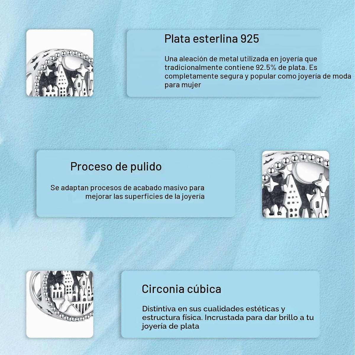 H.ZHENYUE Dijes de plata esterlina 925 con diseño de personaje de p...
