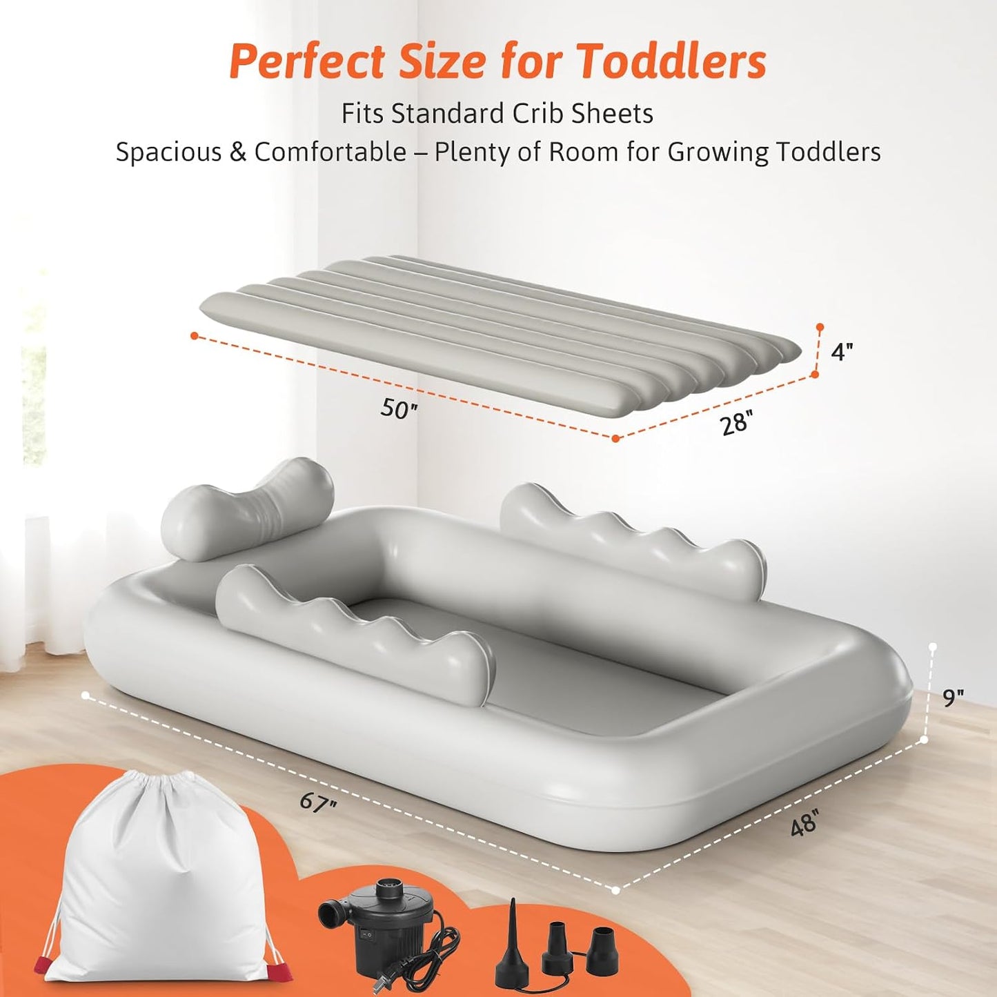 Cama de viaje inflable para niños con tienda de campaña a partir de...