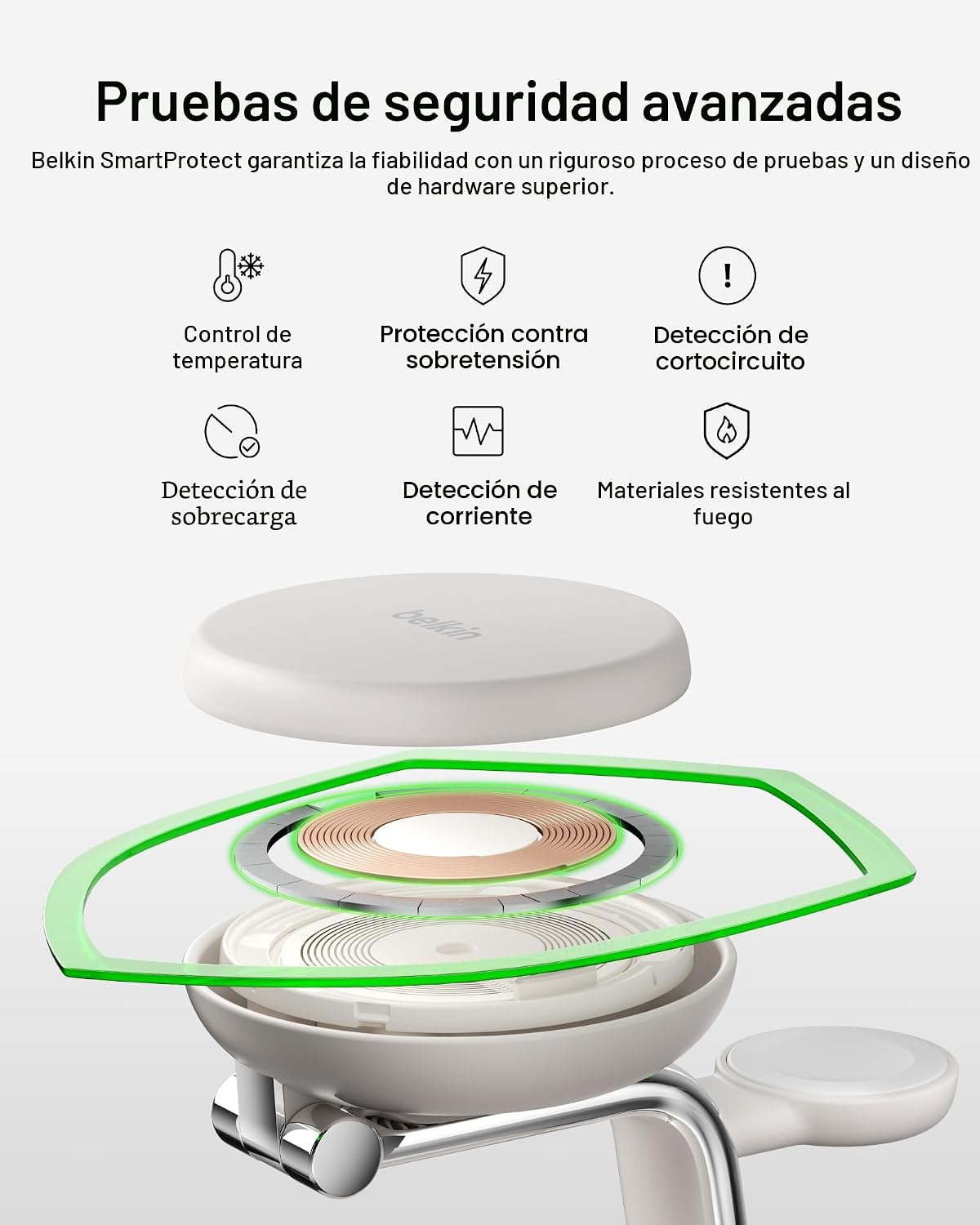 Belkin Estación de carga rápida inalámbrica Qi2.2 25W, cargador de...