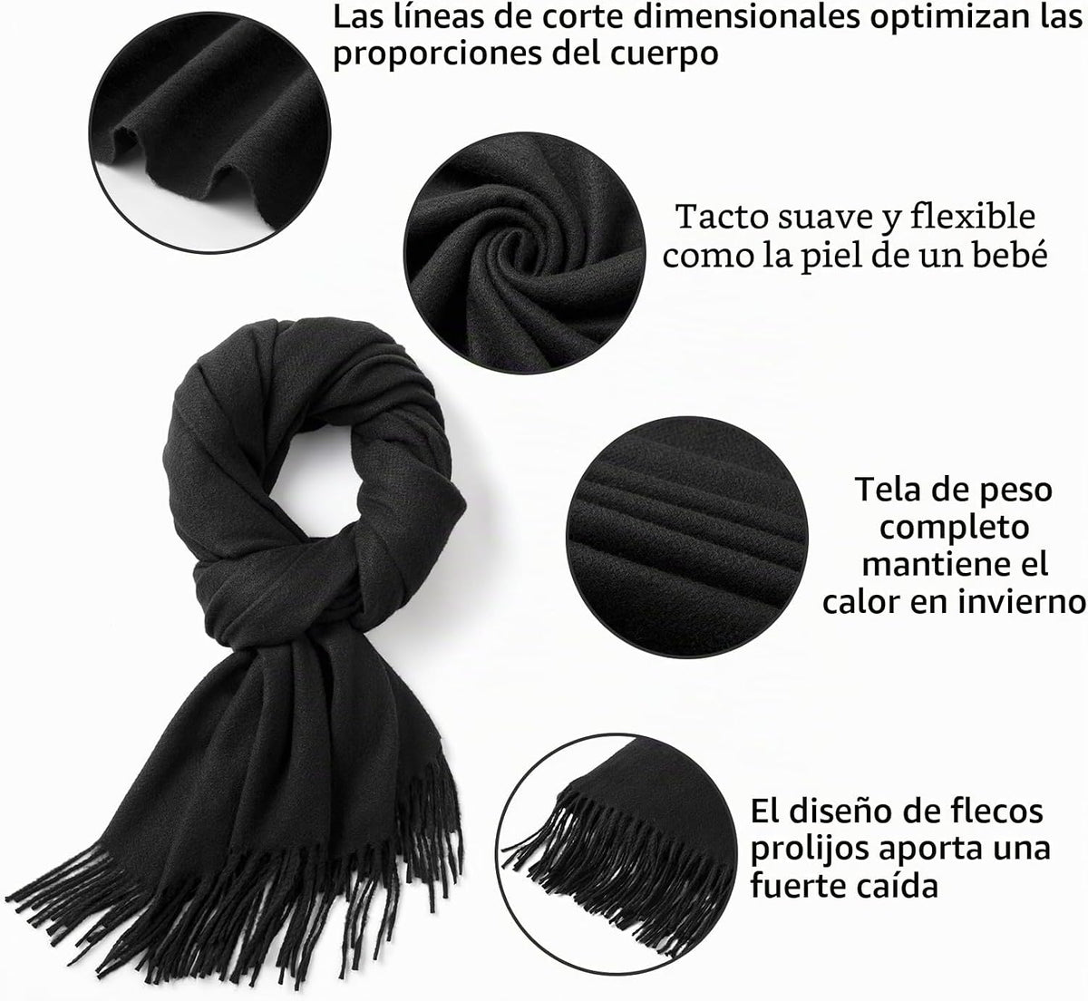 Premillow Bufanda de invierno para mujer, chal de pashmina, bufanda...