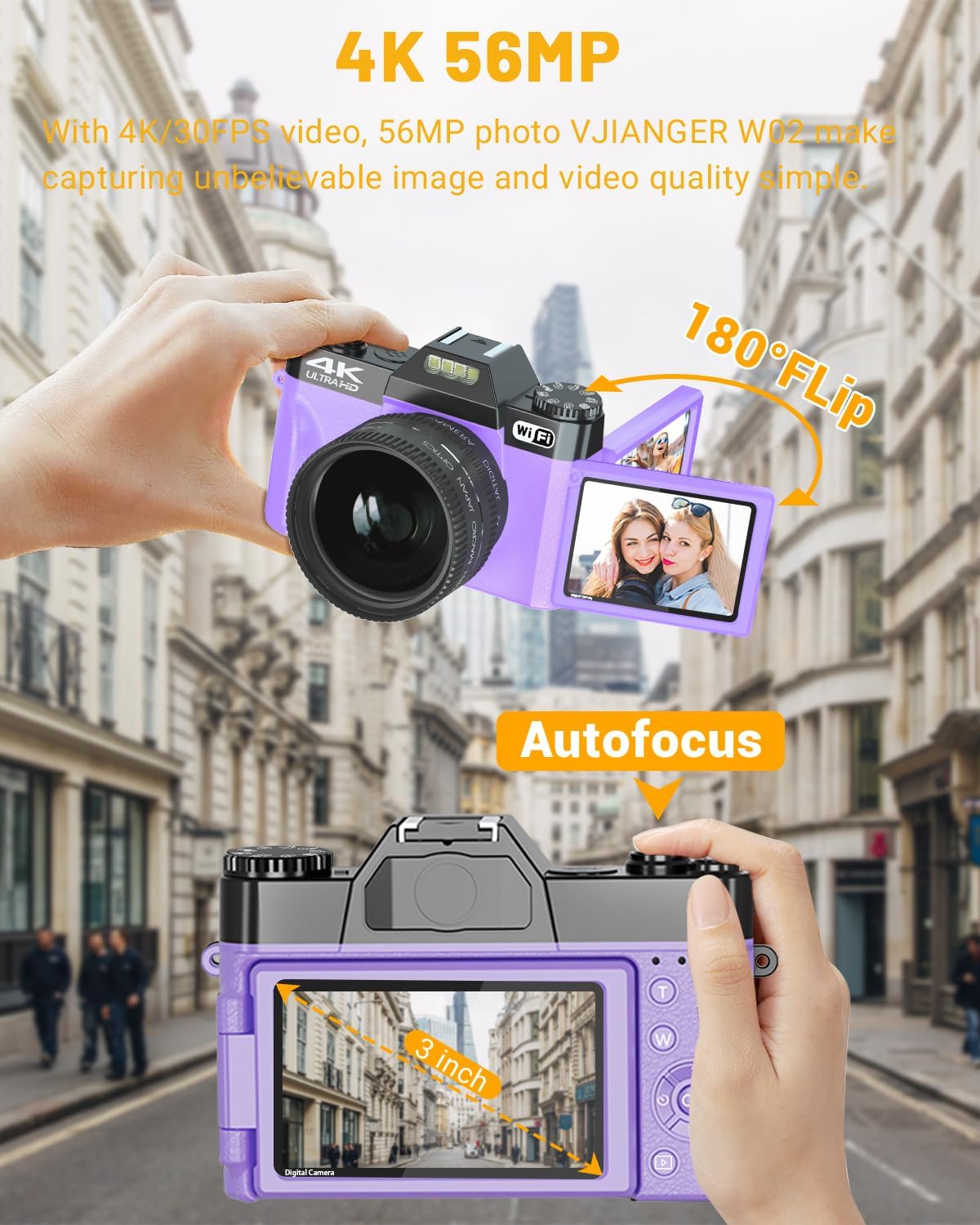 Actualización 2024 VJIANGER Cámara Digital para Fotografía y Videob...