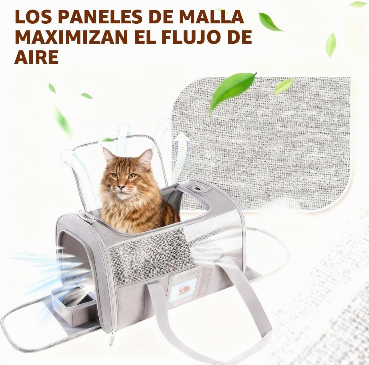 Transportador suave para gatos de hasta 15 libras, aprobado por la...
