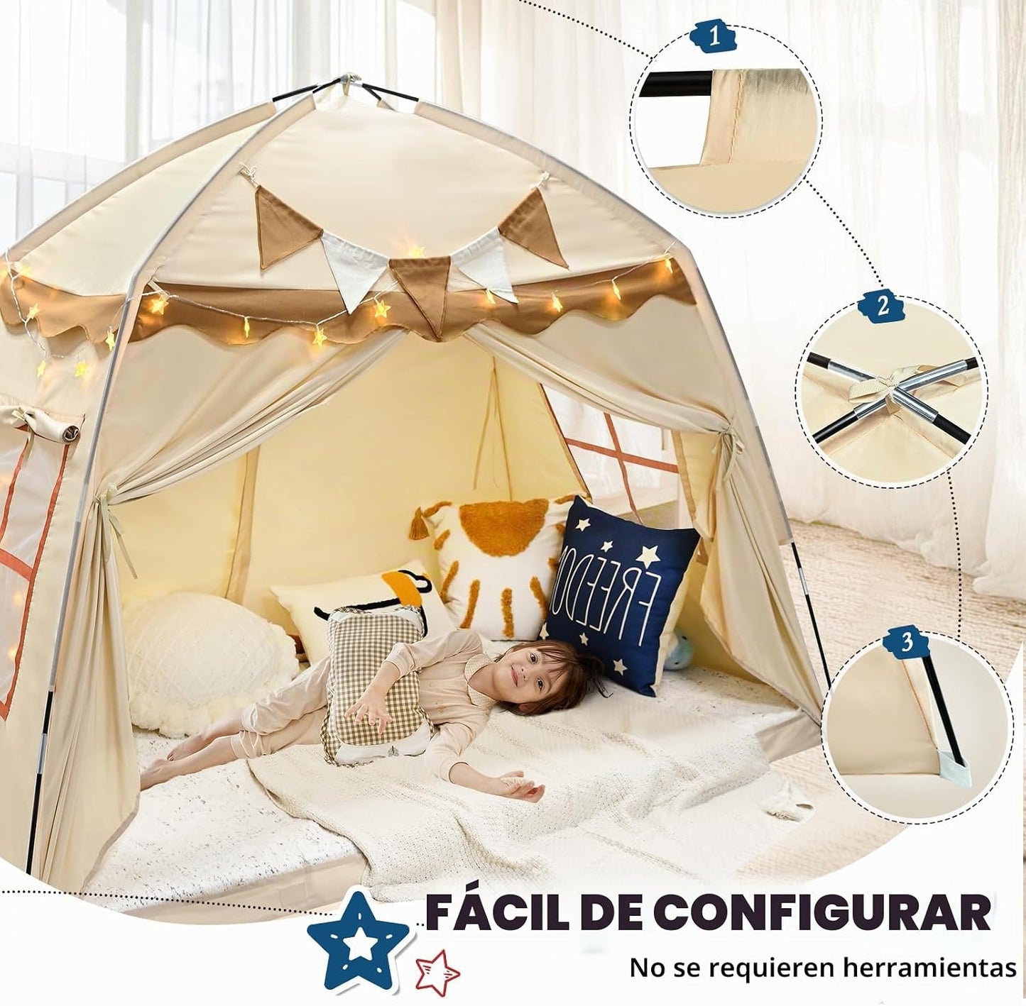 RIYDH Tienda de Cama Dosel de Cama Transpirable 100% para Adultos y...