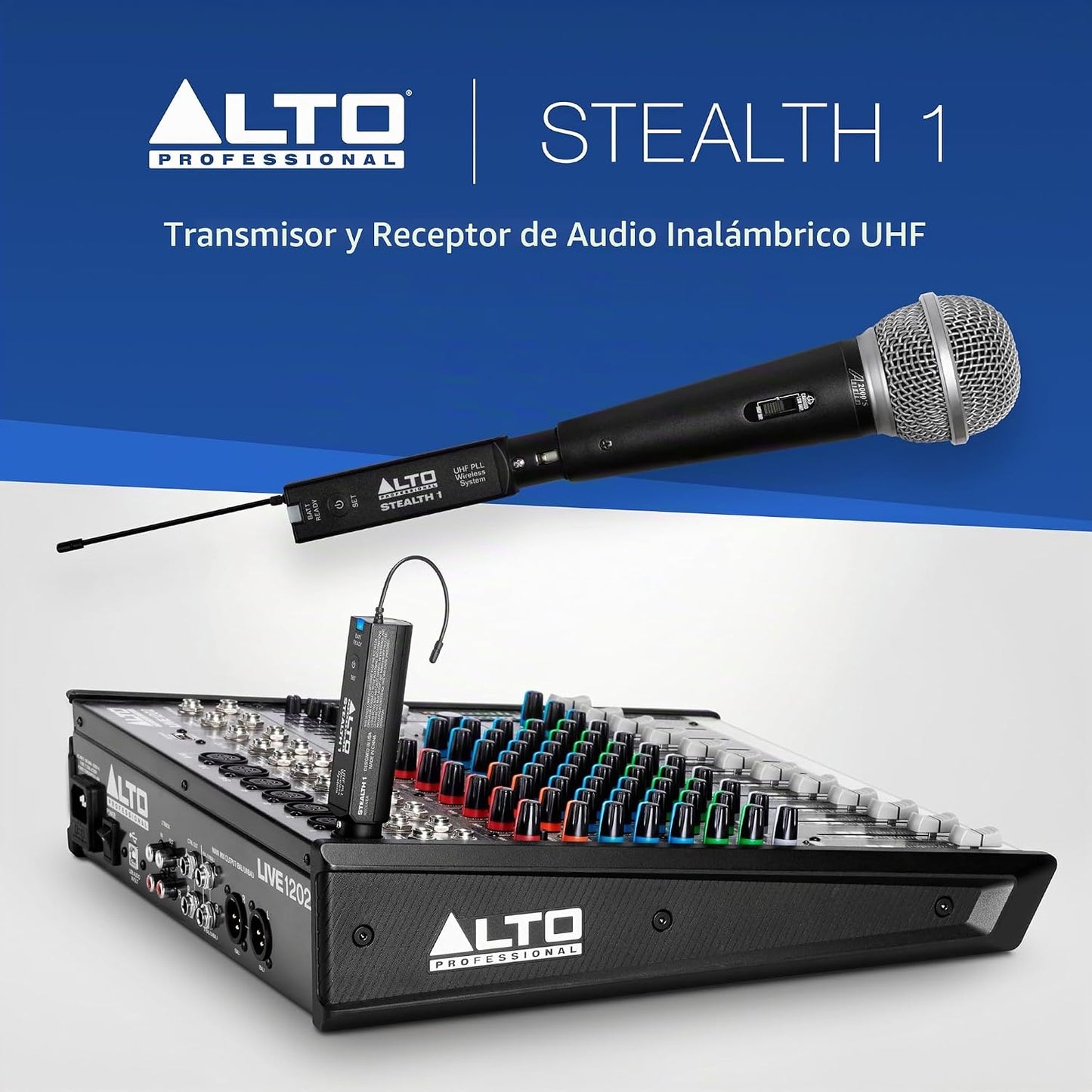 ALTO Sistema de audio inalámbrico Stealth 1 Mono UHF XLR | Juego de...