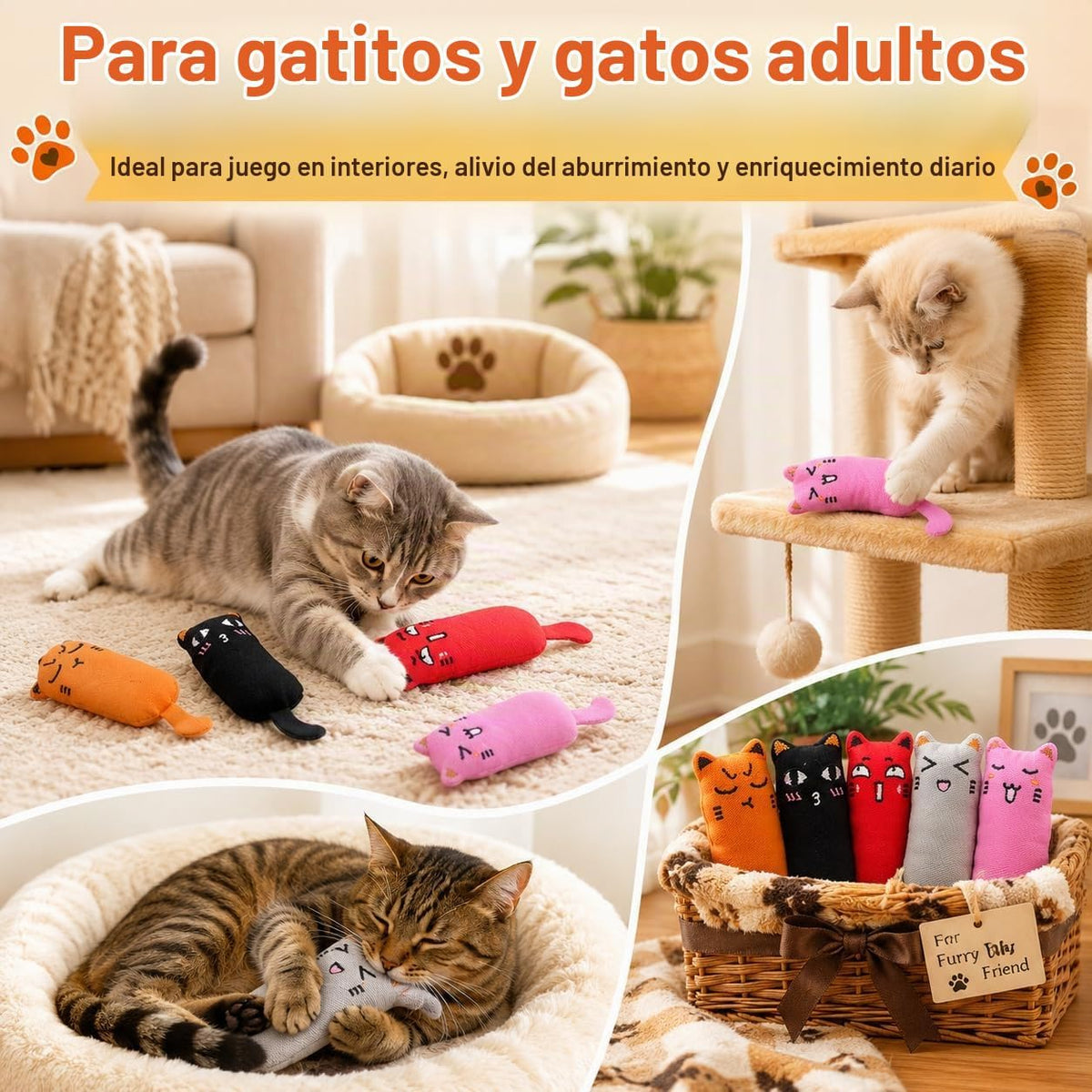 Legendog - 5 piezas de juguete para gatos, masticable, resistente a...