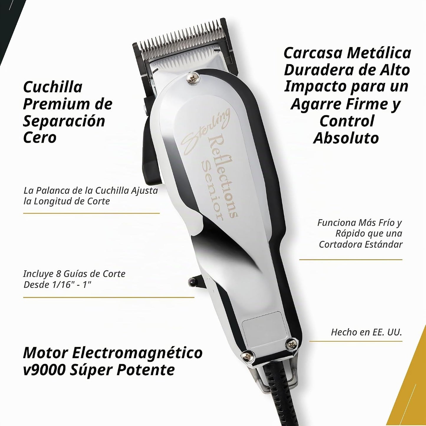 Cortador clásico con carcasa de metal y cromado, Wahl Professional...
