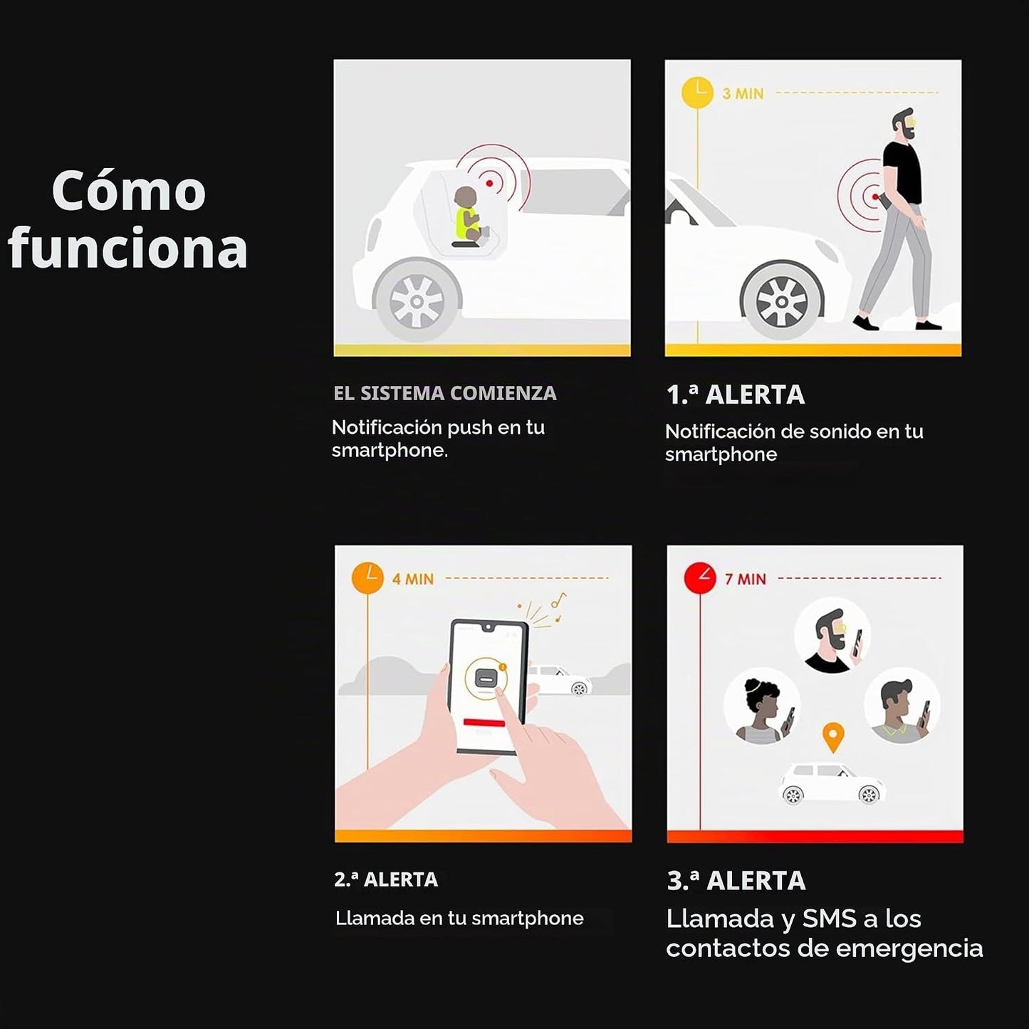 Doona Asiento de coche y cochecito, negro + alerta de asiento infan...