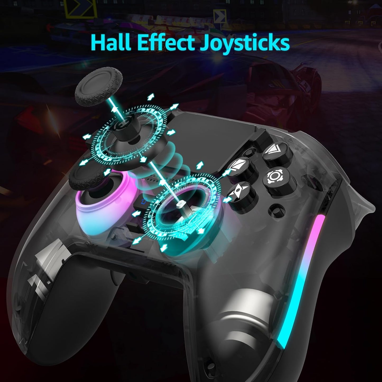 Controlador inalámbrico IWGAME para PS-5 (azul) | Micrófono incorpo...
