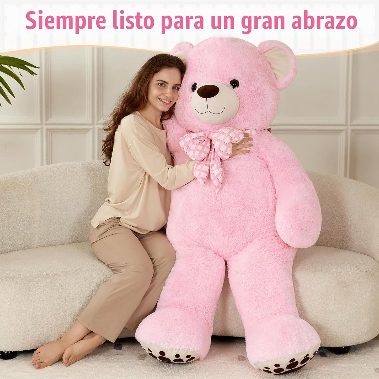 MorisMos Oso de peluche grande de 5 pies, enormes osos de peluche d...