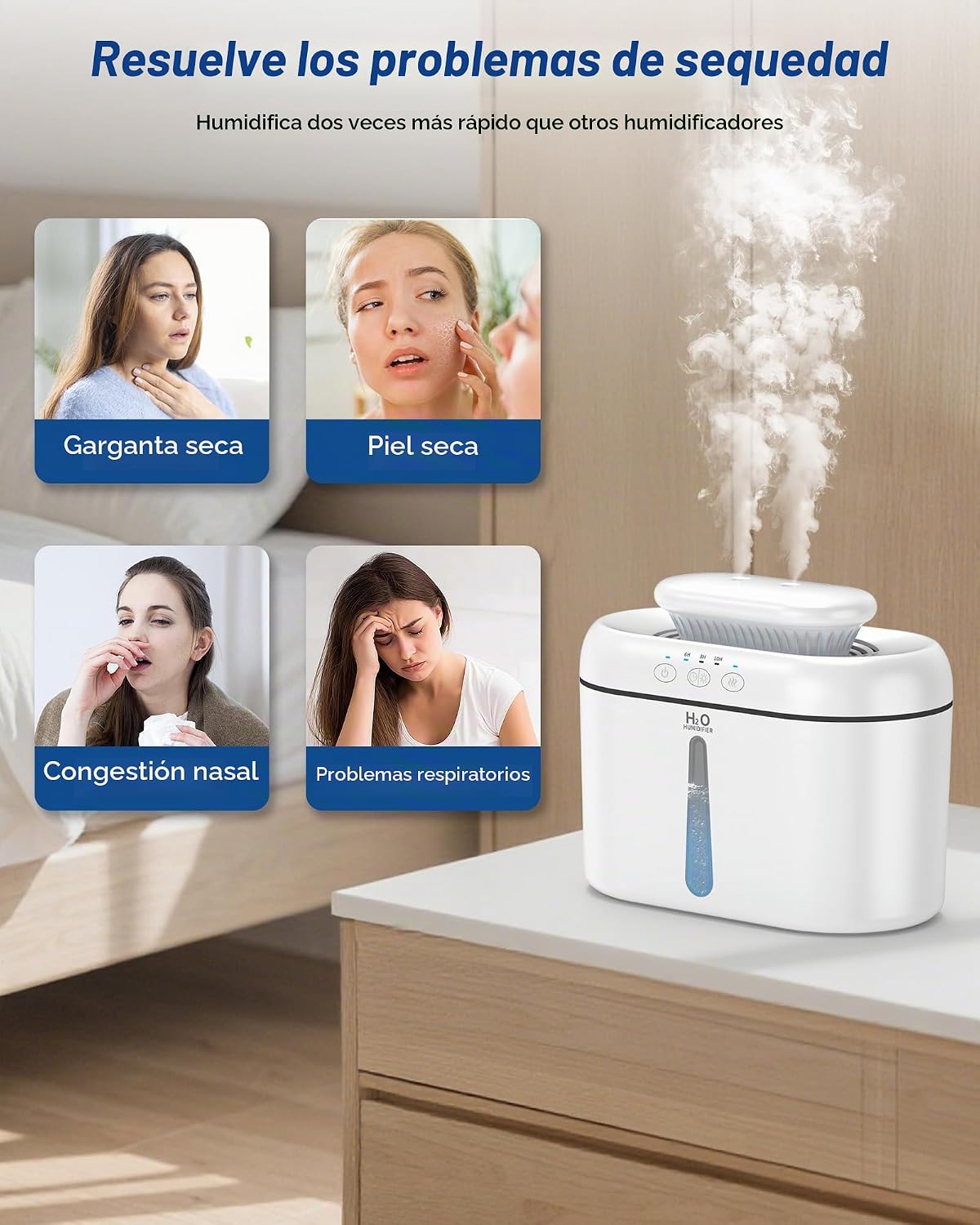 SZO Humidificador de plantas para interiores, humidificadores de 2....