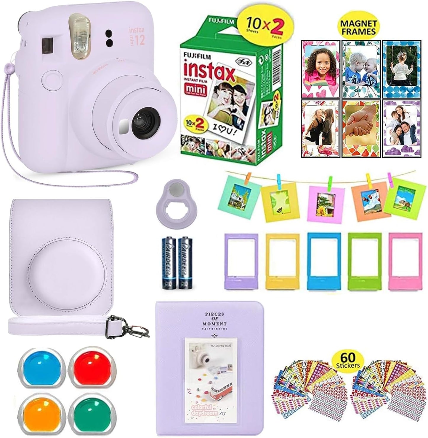 Fujifilm Instax Mini 12 Cámara Instantánea Morado Lila + Estuche de...