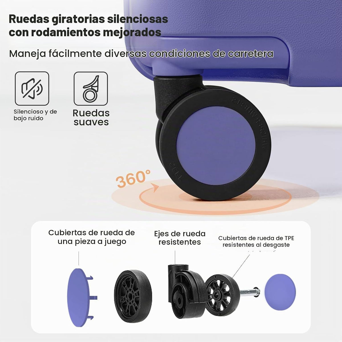 Maleta Grande de Equipaje Mixi Trunk con Cierre TSA y Ruedas Girato...