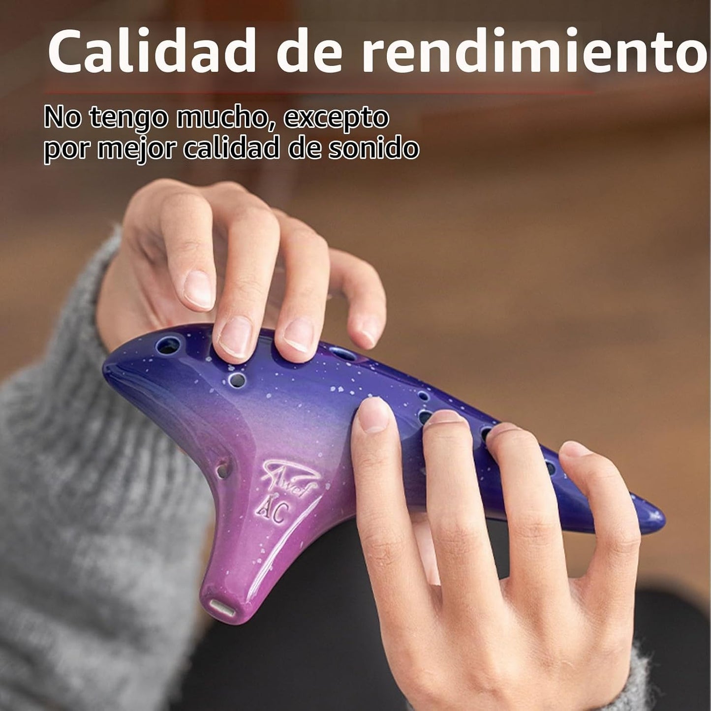 Ocarina \u201COcean Notes\u201D de 12 agujeros, forma de batata, he...