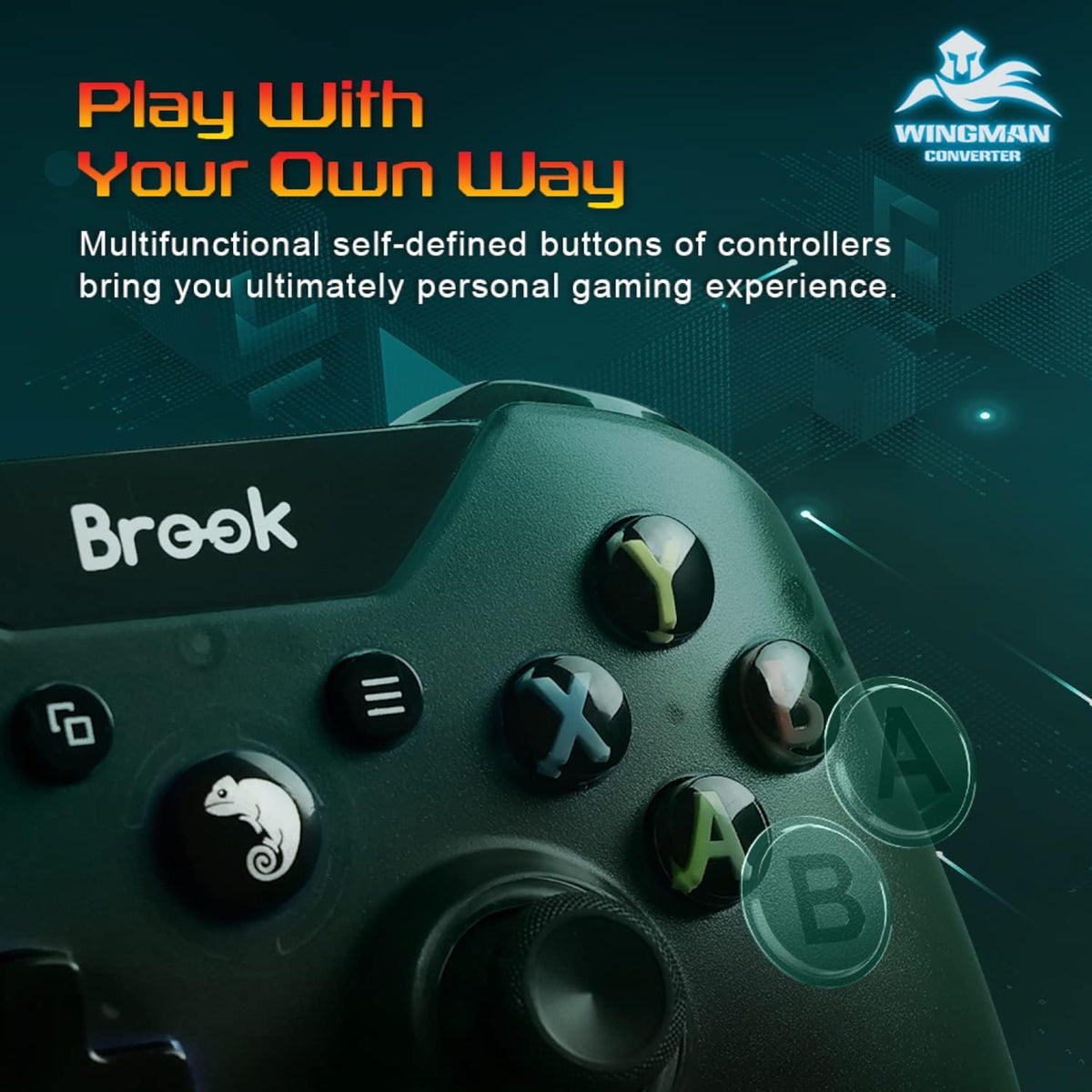 Brook Wingman PS2 - Adaptador de controlador de juego para Xbox 360...