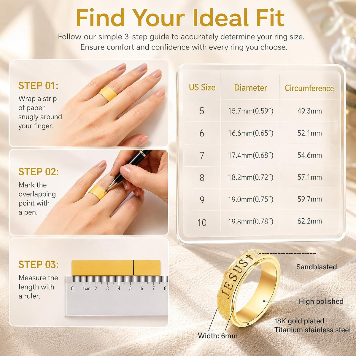 Anillo de ansiedad giratorio para mujeres: juguetes para jugar con...