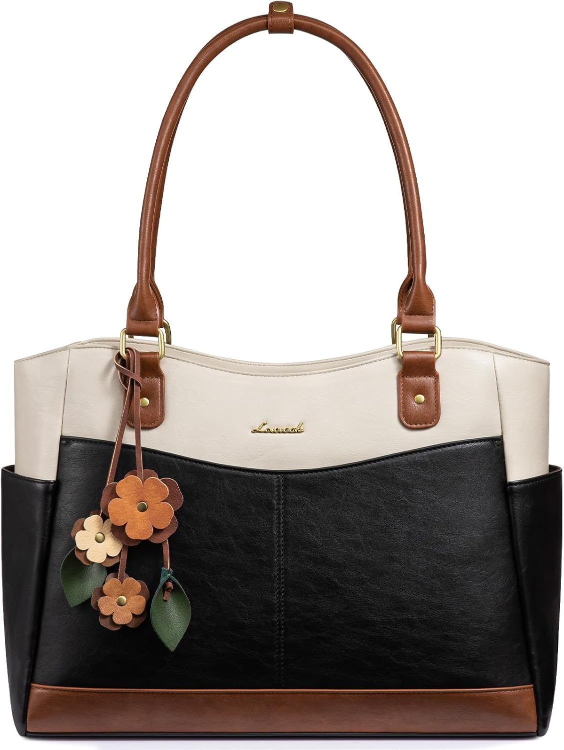 LOVEVOOK Bolsa para portátil para mujer, bolsa de mano vintage de c...