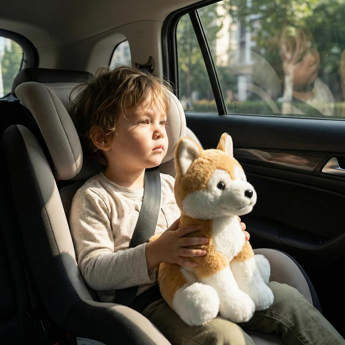 WEIGEDU Juguete de peluche japonés Akita Shiba, lindo, suave y tier...