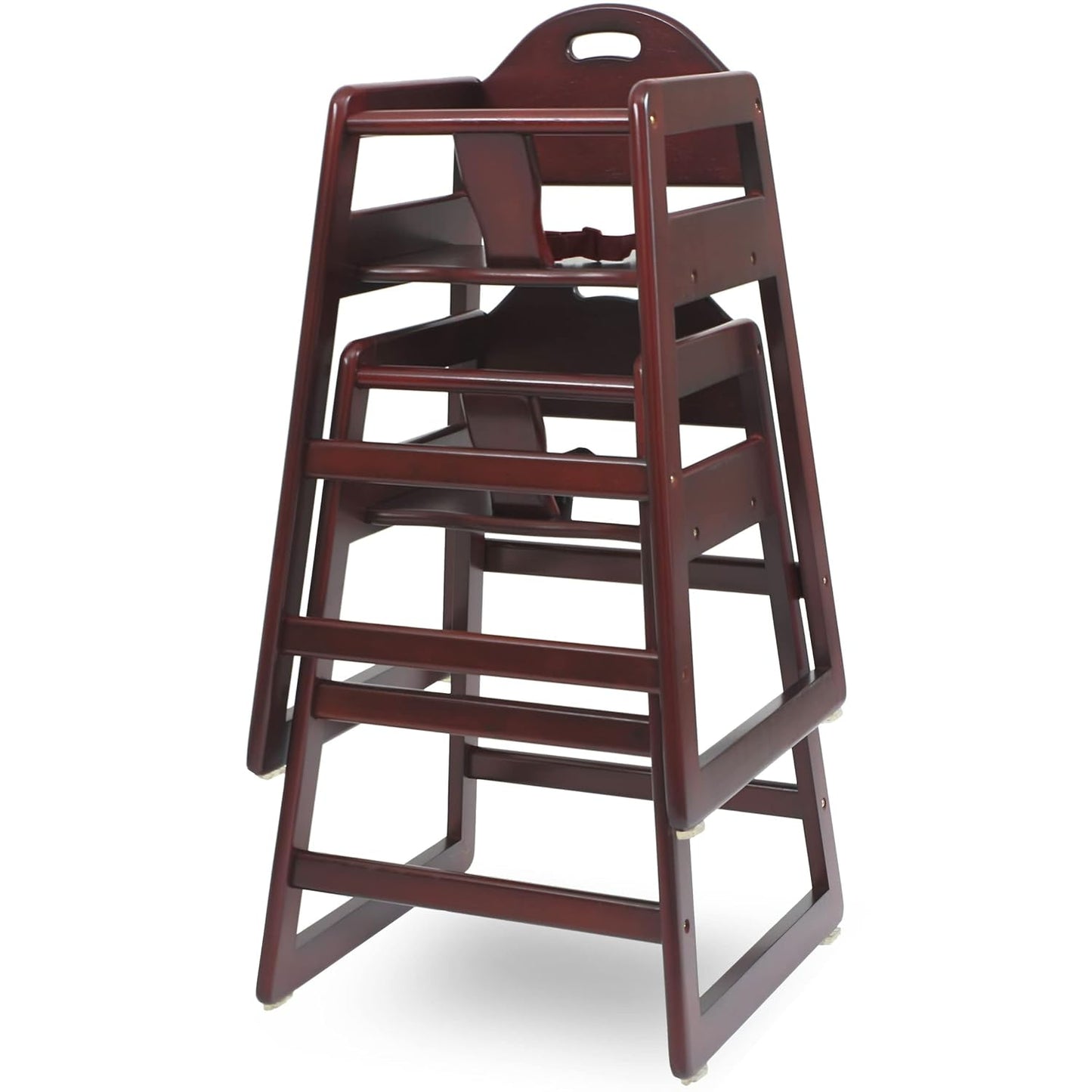 Silla alta de madera para bebés y niños pequeños, silla alta apilab...