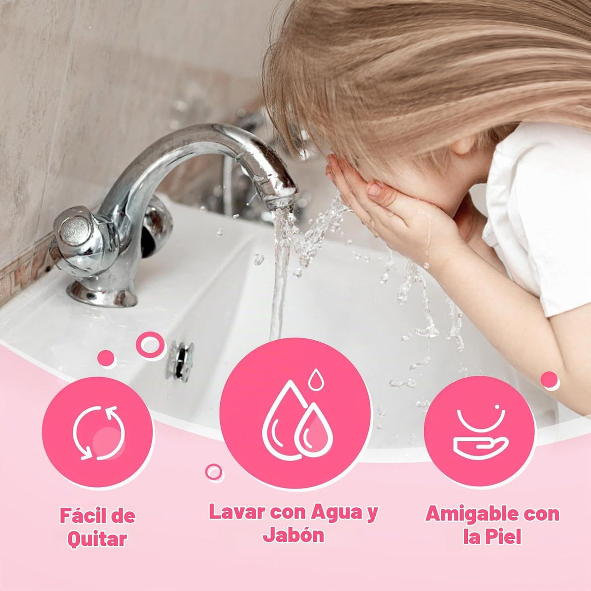 ULOVEME Kit de maquillaje lavable para niñas de 4 a 6 años con mone...
