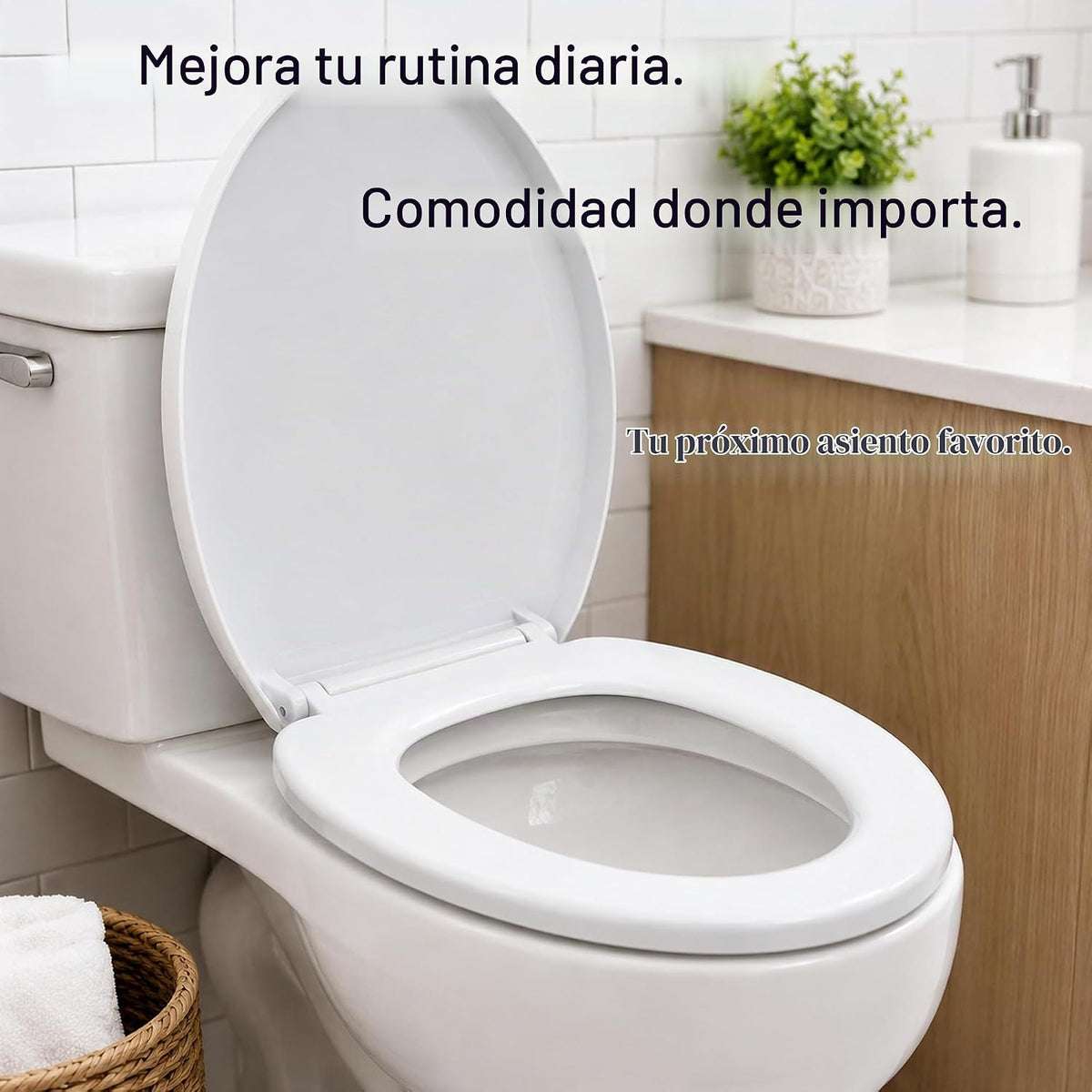 MinShaToilet Asiento de cierre suave con liberación rápida fácil de...