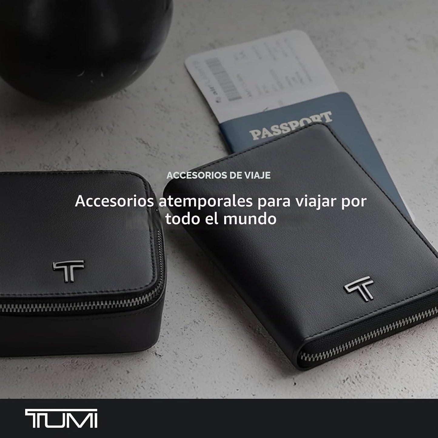 TUMI - Billetera doble Nassau - Tarjetero de cuero premium para hom...
