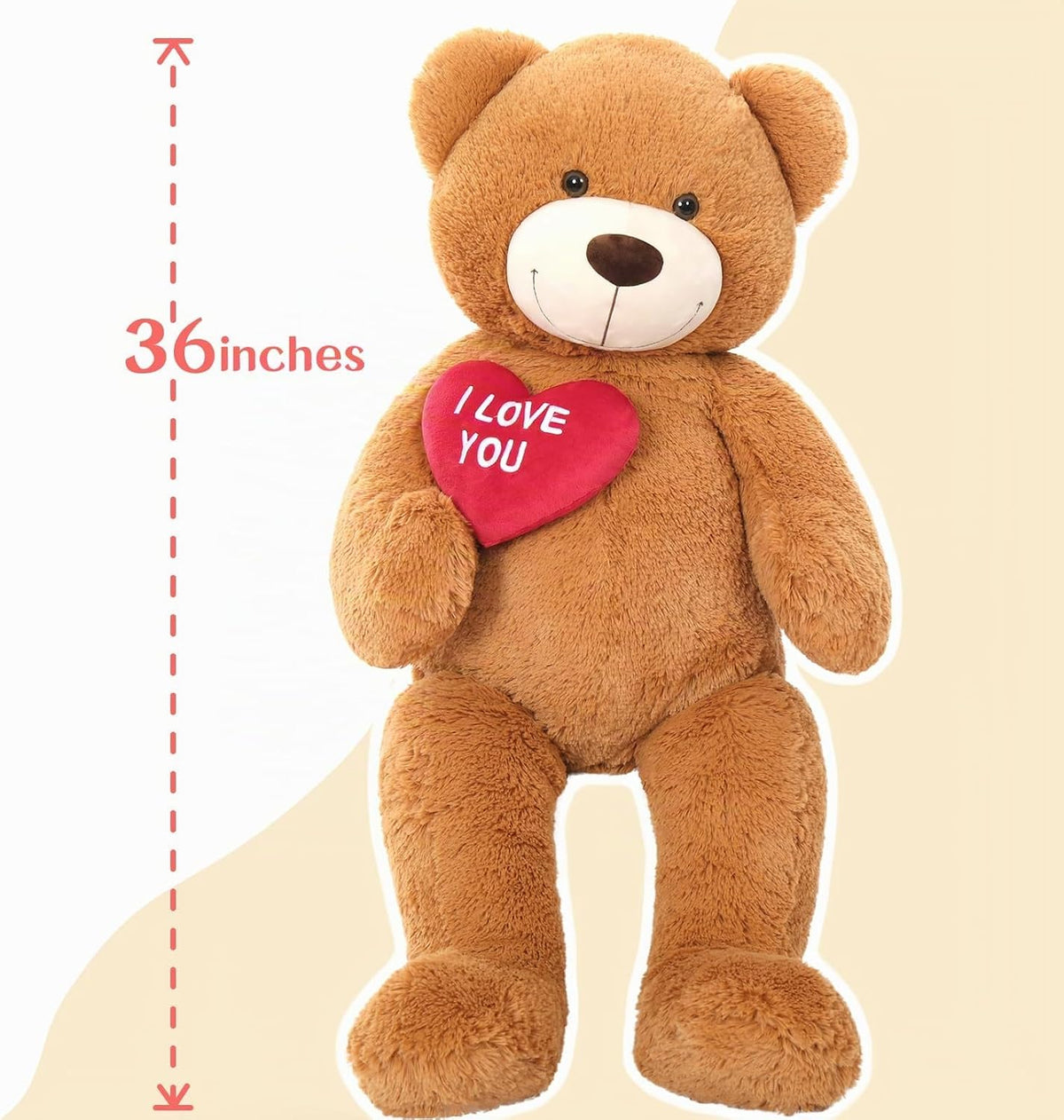 BENINY Osos de Peluche Gigantes de Corazón Rojo, Oso de Peluche Gra...