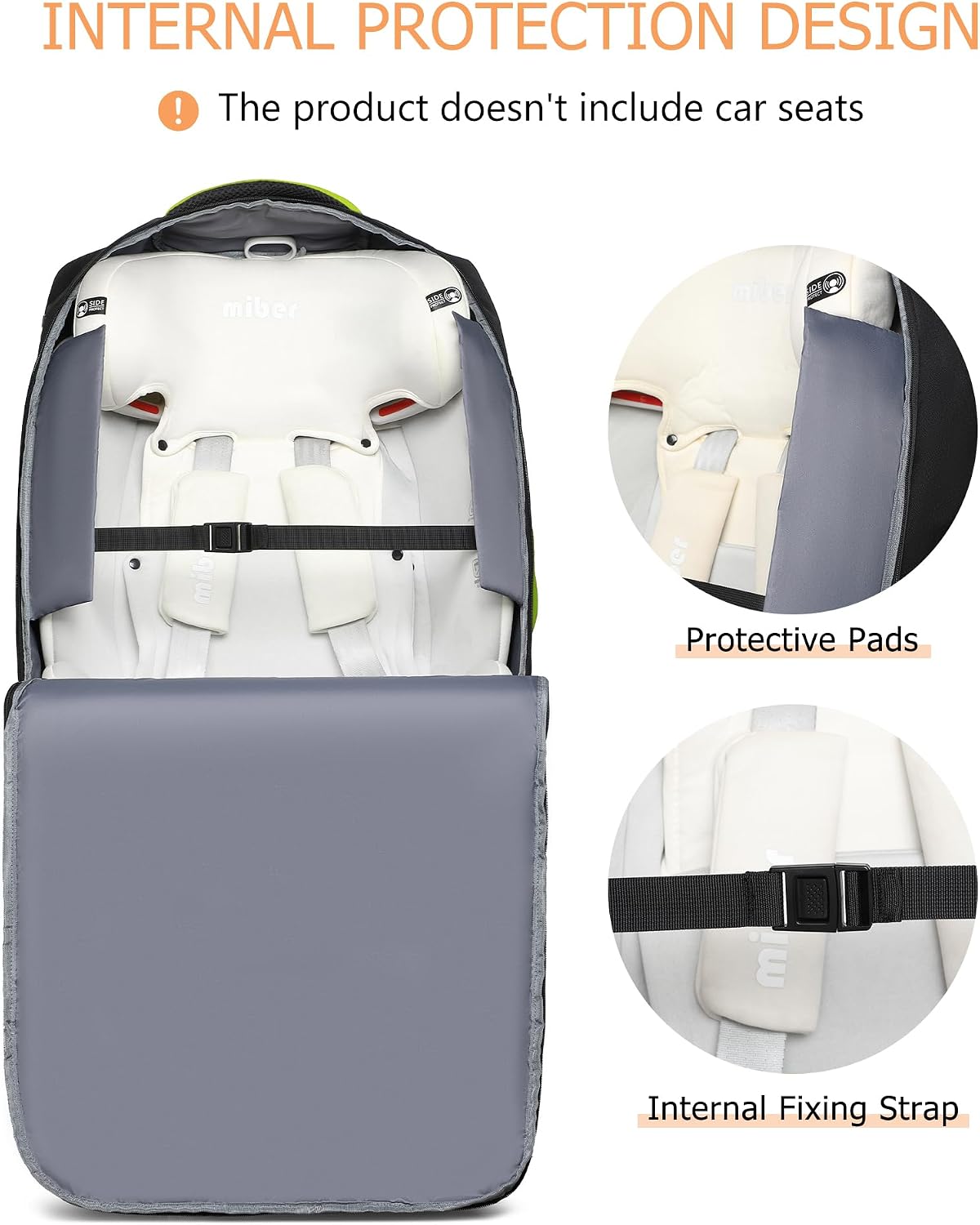MCBD Bolsa de viaje para asiento de automóvil para avión, mochila p...