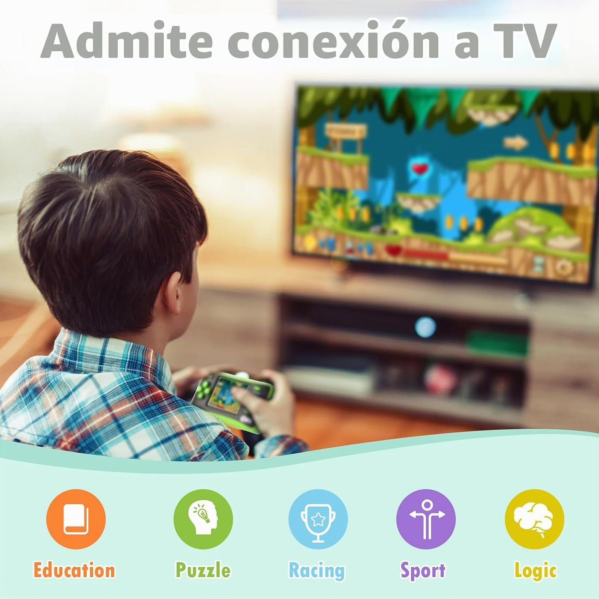 Salida incorporada de la TV de la ayuda de los videojuegos del jueg...