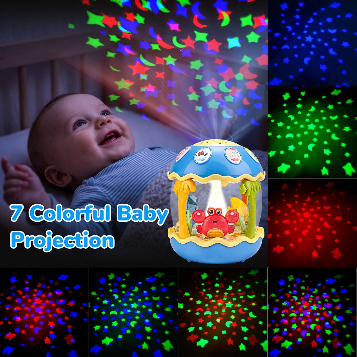 Qirptey Juego de juguetes Montessori para bebé y juguetes musicales...