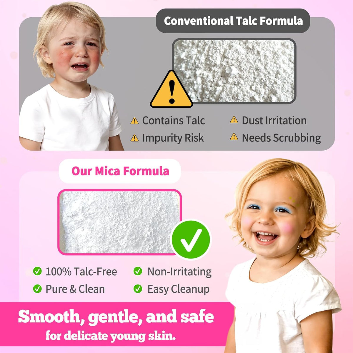 ULOVEME Kit de maquillaje lavable para niñas de 4 a 6 años con mone...