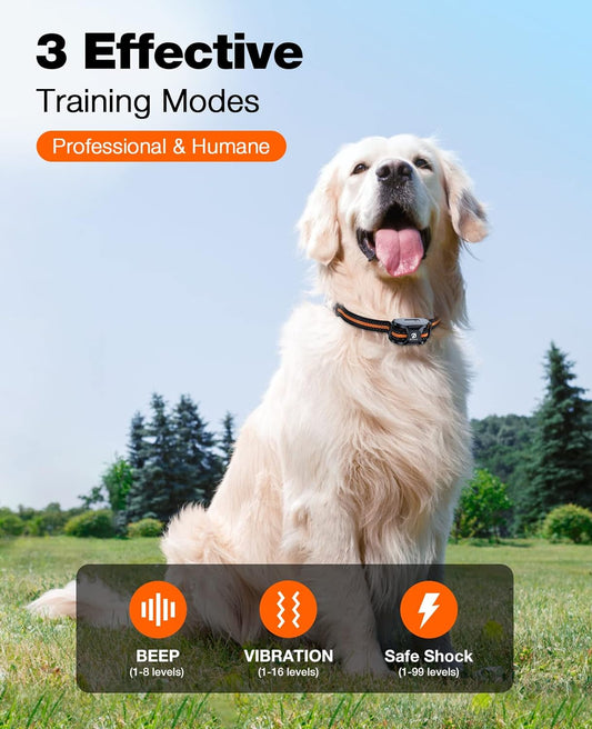 Bousnic Collar de choque para perro, collar de entrenamiento para p...