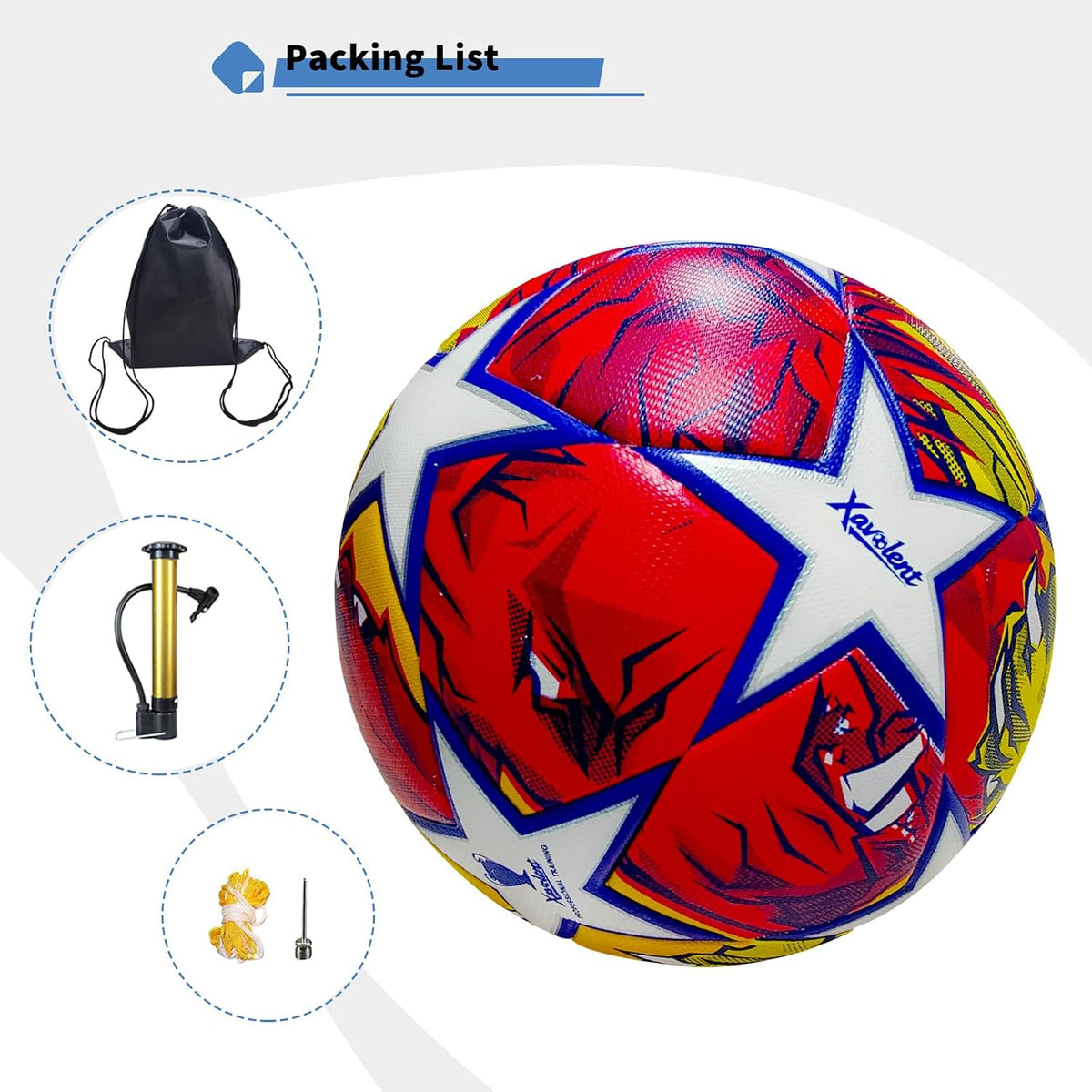 XAVOLENT Balón de fútbol profesional Tamaño 5,4 | Pelota de entrena...