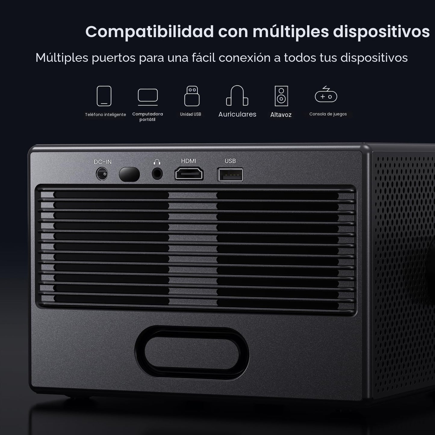 Proyector para exteriores de Google TV con licencia oficial de 2000...