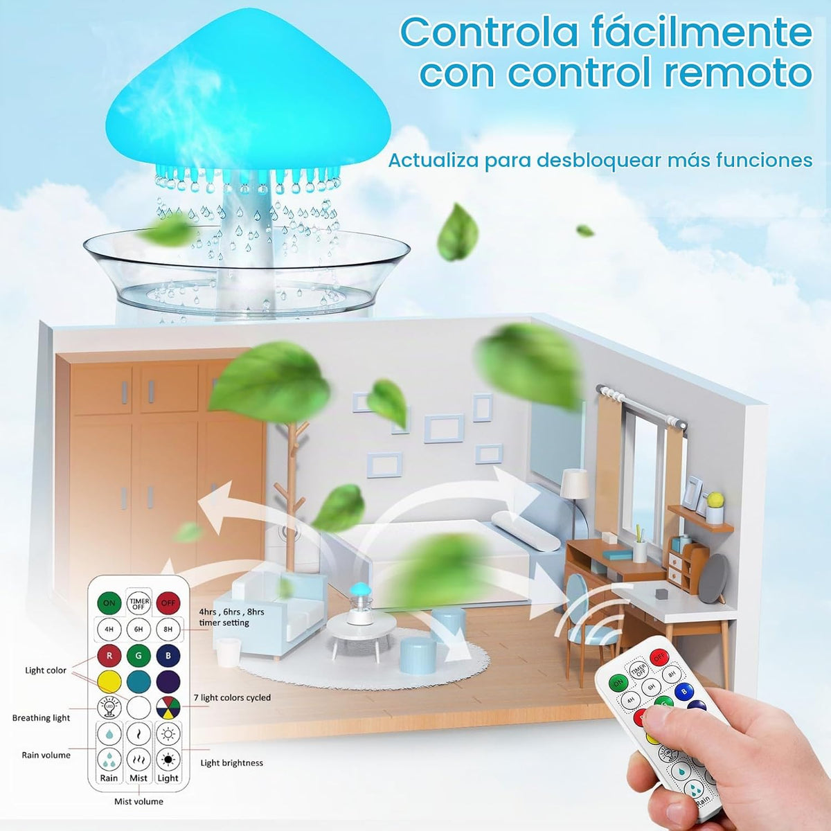 Diffuserlove Humidificador de Nube Difusor de Goteo de Agua de Lluv...