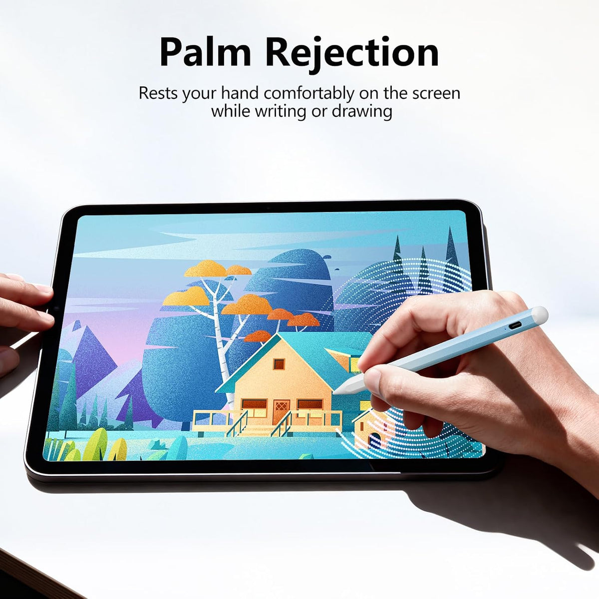 Lápiz óptico para iPad 6-11ª generación 2X carga rápida, rechazo de...