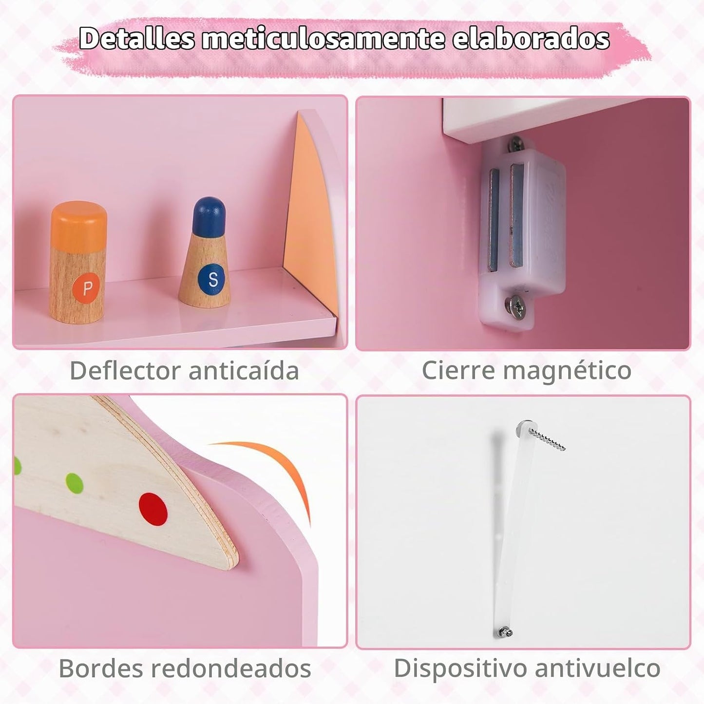 Costzon Juego de cocina para niños, juguete de madera con grifo de...