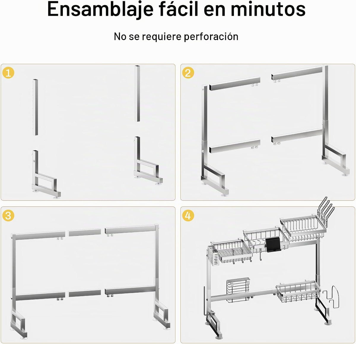 ADBIU Fit Sink 24.5"- 35.5" L Escurridor de Platos Sobre el...