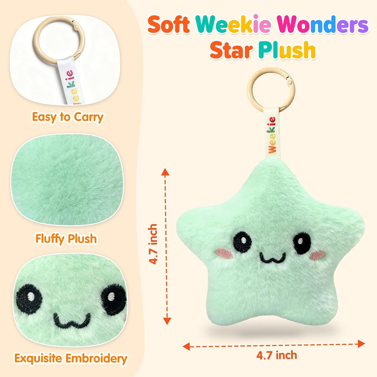 Ausener Weekie Wonders Emotional Star Support - Bolsa de felpa con...