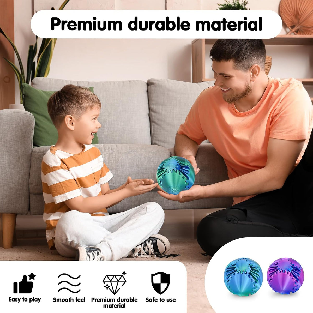 Bola de engranaje 3D impresa cubo Fidget Toy Toy Sphere Fidget Toys...