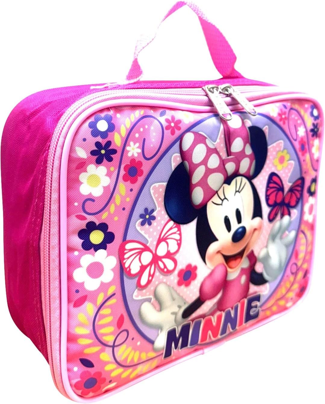 Disney - Lonchera térmica para niños, color rosa y morado