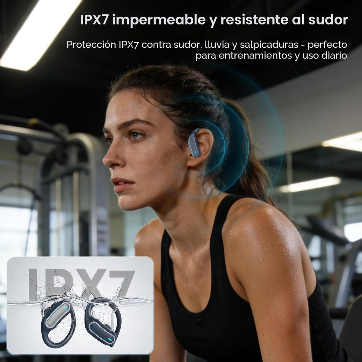 TRAUSI Auriculares inalámbricos Bluetooth, auriculares estéreo de 5...