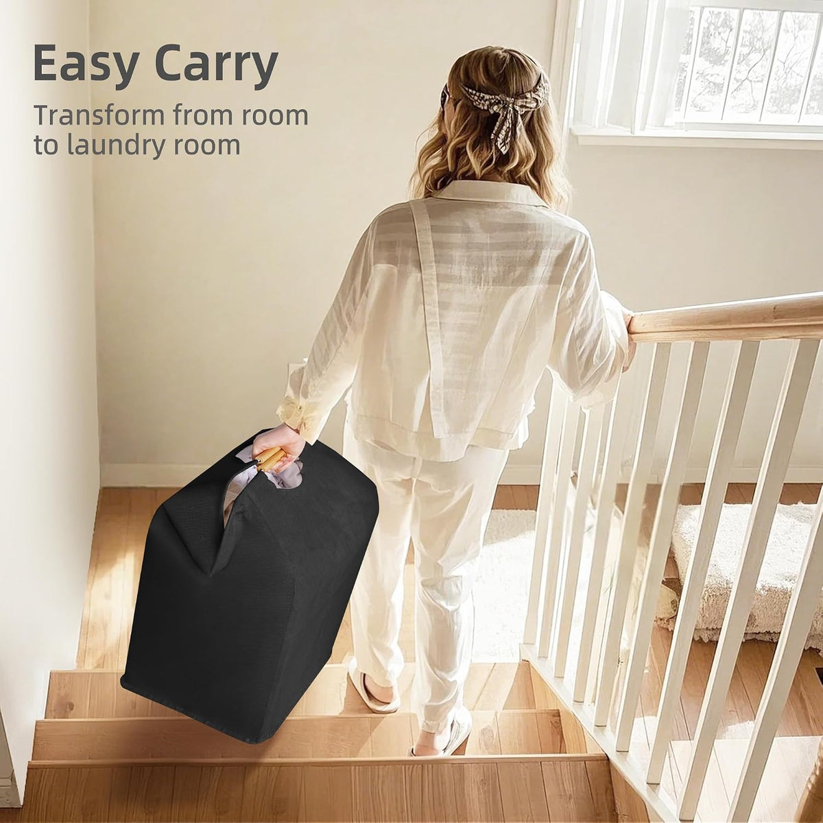 STORAGE MANIAC - Paquete de 2 cestas para la ropa sucia con asas de...