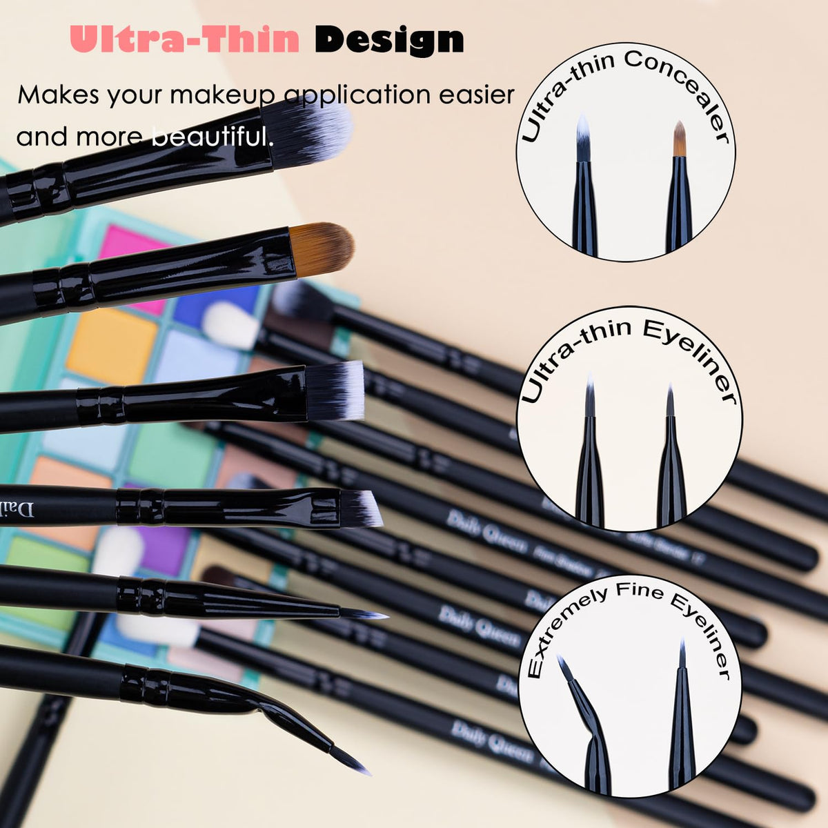 Daily Queen Juego de brochas de maquillaje profesional Kabuki, 29 u...