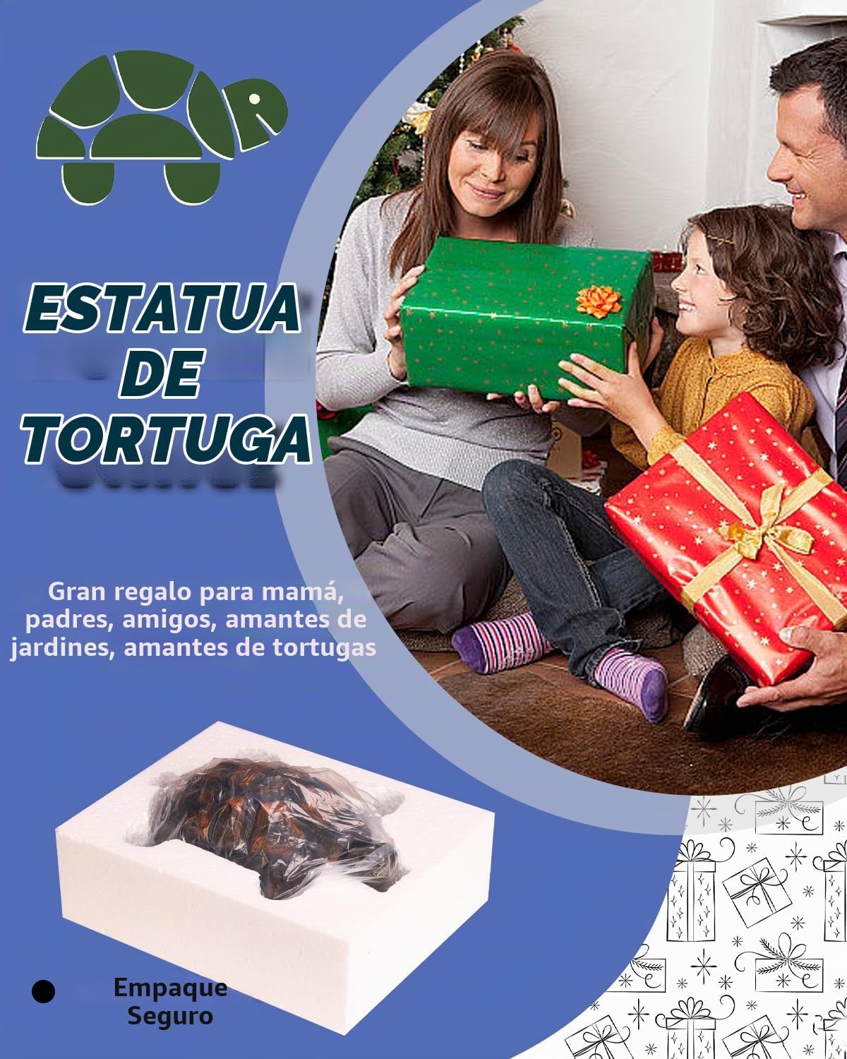 Sdeetesamjun - Estatua de tortuga, escultura de jardín de resina pa...