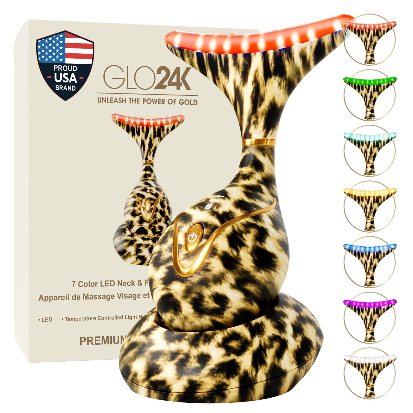 GLO24K Luz Roja para Cara y Cuello Dispositivo de Belleza \u2013 Ac...